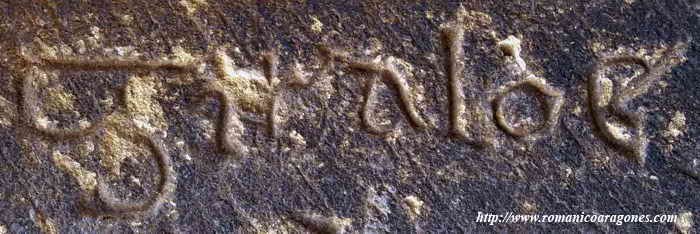 FIRMA DEL MAESTRO "AILBE". BIOTA (ZARAGOZA)